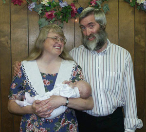 James with a long beard. The baby isn't ours :-)