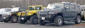 Hummers for Sale.  Used Hummer, Humvee, Accessories, Parts, Manuals and Information.  Stretch Hummer Limousine, Military, Dealers, Custom, Kit and more.